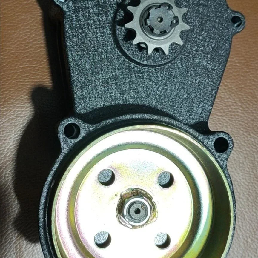 ChinesePartsUSA 11T 8F gear box clutch drum and bell housing for 47cc and 49cc pocket quad dirt bikes, shown in the image.