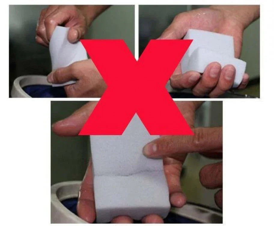 Set of 12 Magic Foam Cleaning Sponges by ChinesePartsUSA for car wash and cleaning, versatile universal accessories.