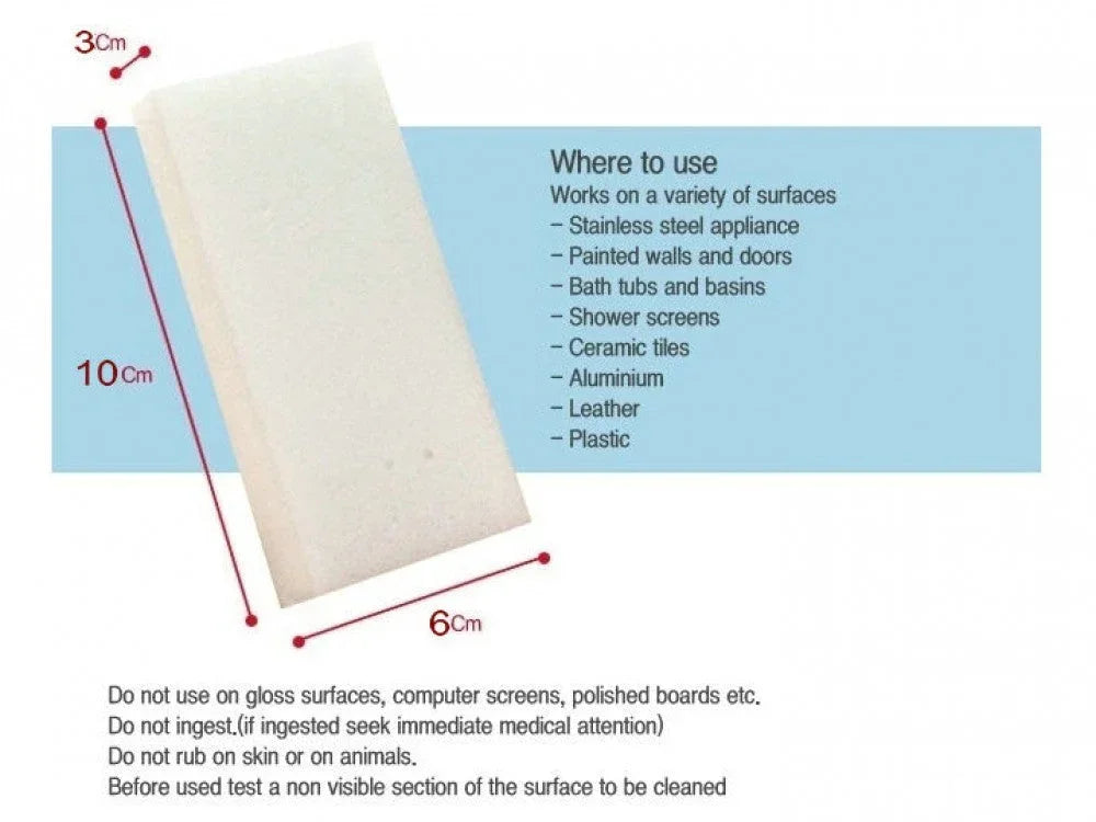 12-pack Magic Foam Cleaning Sponges by ChinesePartsUSA for car washing and surface cleaning, versatile and durable eraser-style scrubbers.