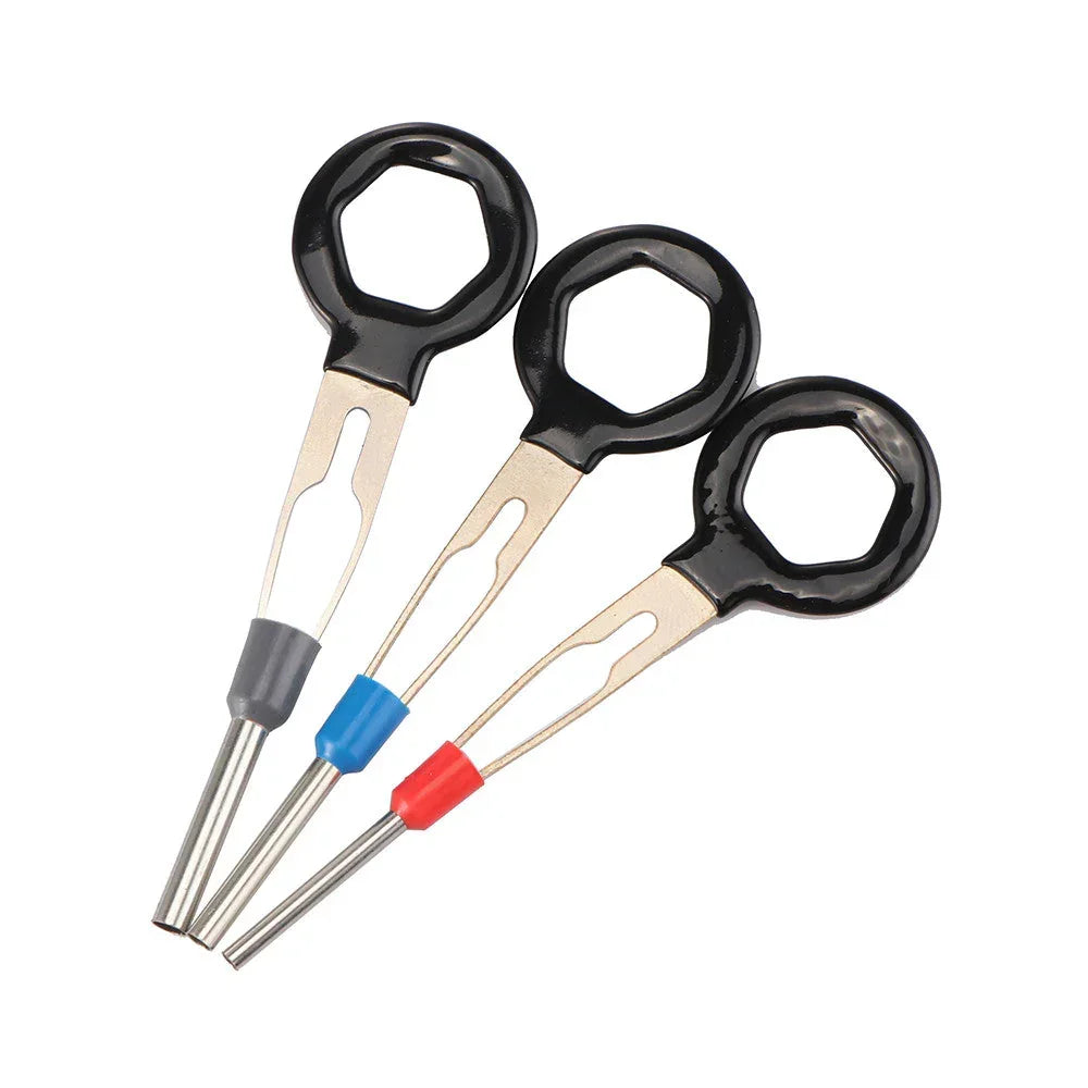 11pcs auto car plug circuit board wire harness terminal extractor pick set by ChinesePartsUSA, for removing crimp pins and connectors.