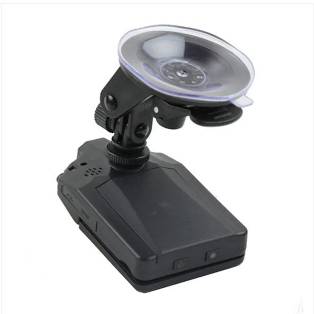 Compact dash cam with suction mount for motorcycles, scooters, ATVs, and UTVs