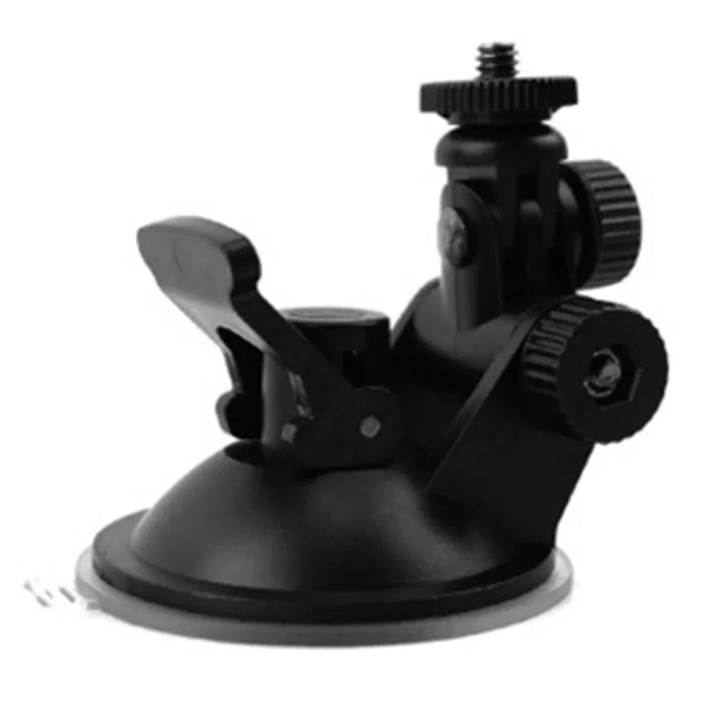 Black suction cup mount with adjustable ball head for cameras or devices on motorcycles, scooters, or ATVs