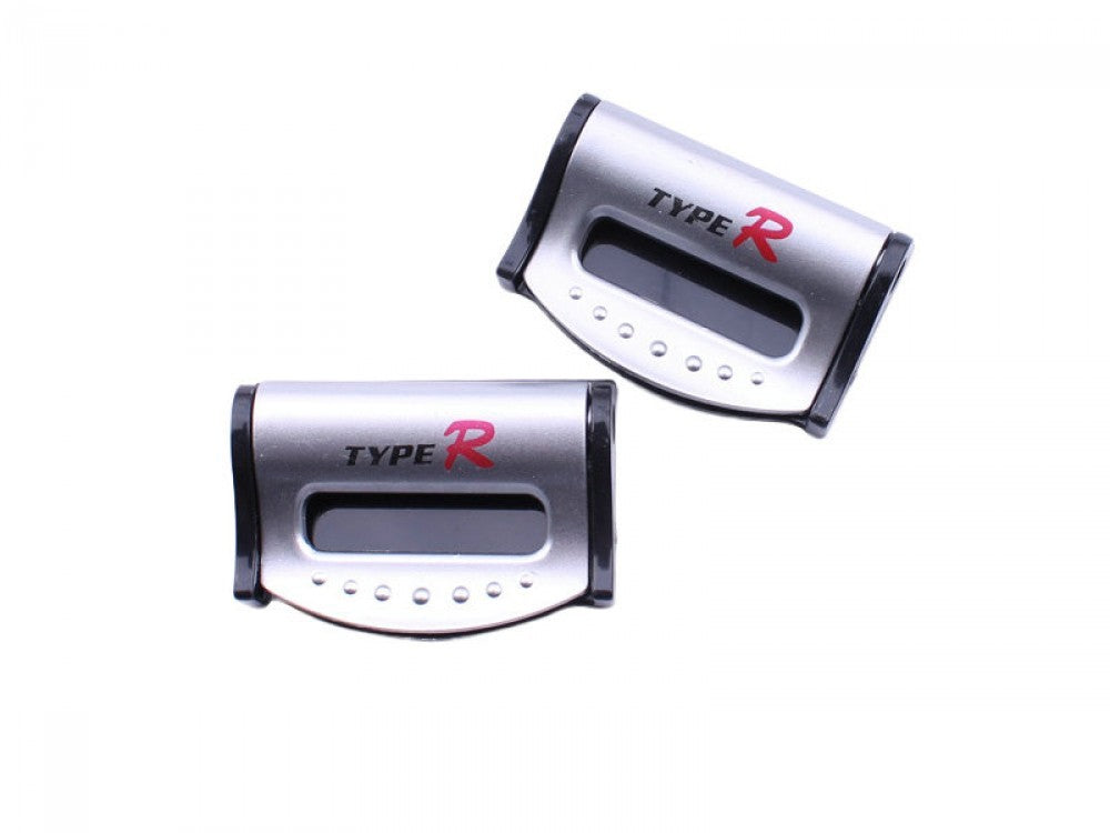 2 Pcs Plastic Safety Seat Belt Strap Buckle Clip Vehicle Silver