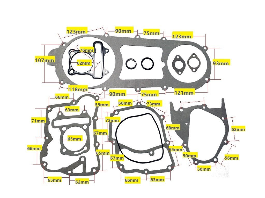 180cc GY6 Long-Case Gasket Set