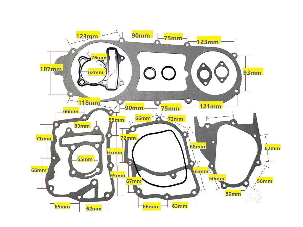 180cc GY6 Long-Case Gasket Set