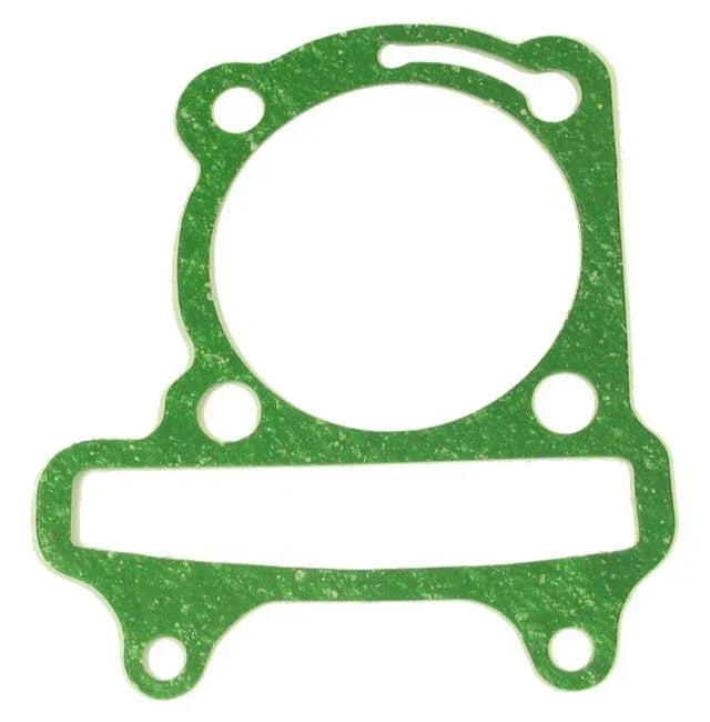 125cc cylinder base gasket for small engine, showing rubber seal and metal components for proper sealing and fit.