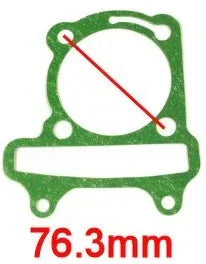 125cc motorcycle engine cylinder base gasket, durable rubber seal for engine assembly and maintenance.
