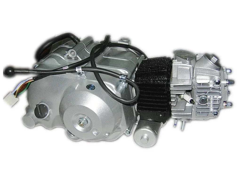 110cc dirt bike engine with automatic transmission, vendor-unknown, showing the compact engine unit for off-road motorcycles.