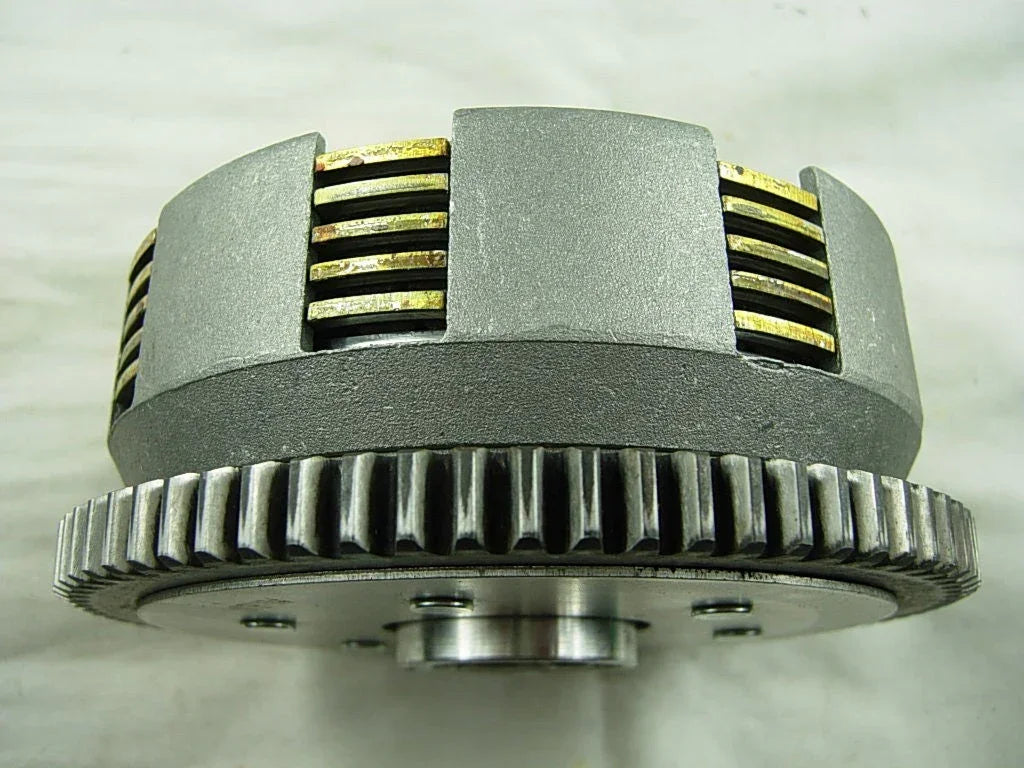 Dirt bike clutch assembly for Honda CG125 and CG150 125cc 150cc dirt pit bike parts, shown with metal components and springs.