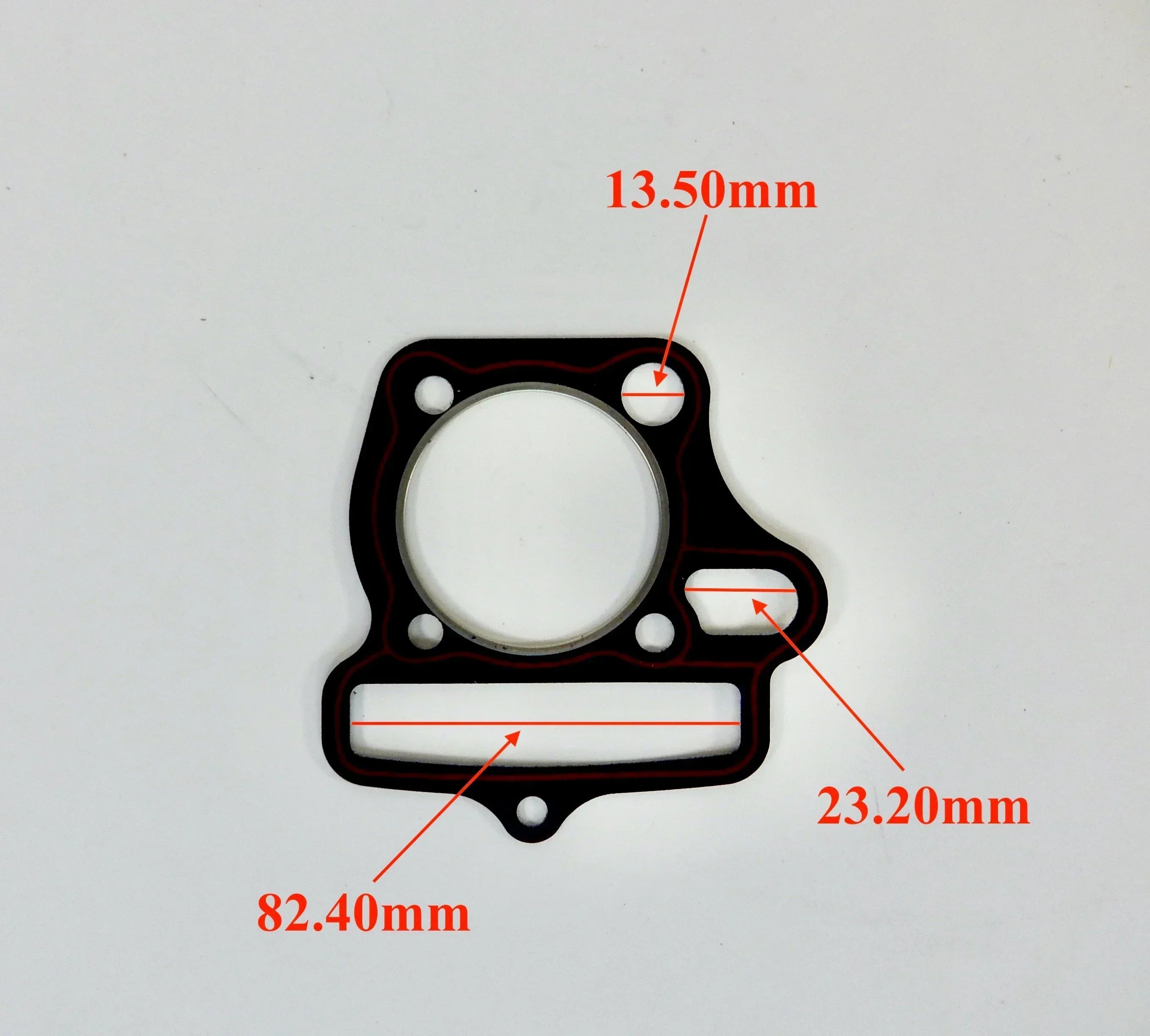 Horizontal 125cc engine gasket set for dirt bikes, includes key gaskets for engine maintenance and repair.