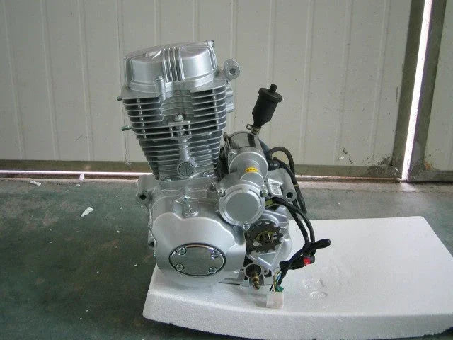 250cc dirt bike engine from vendor-unknown, showing the compact engine with cooling fins and mounting points.
