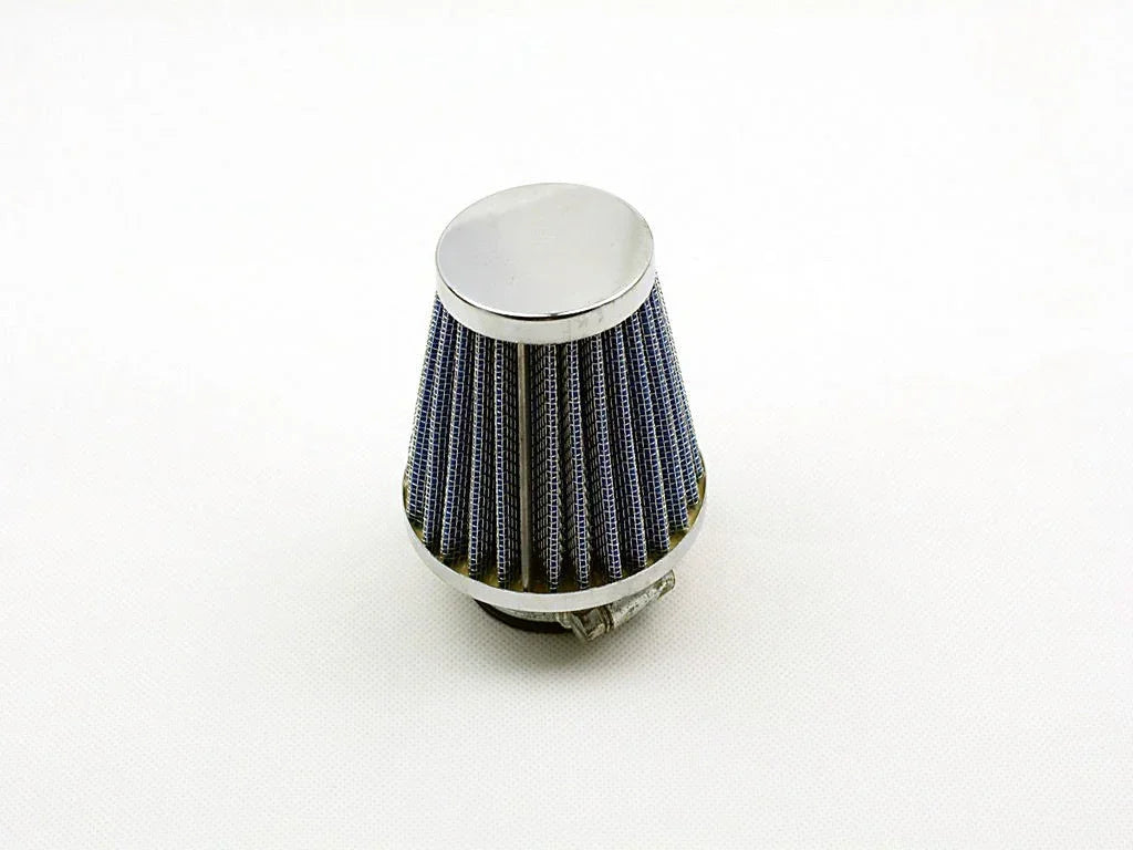 35mm dirt bike air filter, essential motorcycle part, showing the clean, cylindrical filter element for optimal engine airflow.