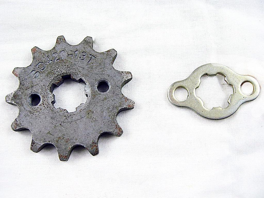 420 chain tooth engine sprocket for 50cc to 125cc dirt bikes, durable metal part for engine and transmission performance