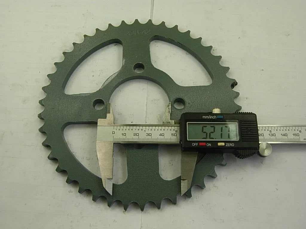 Dirt bike 428H sprocket and chain set with front and rear wheels, essential off-road motorcycle parts, vendor-unknown brand