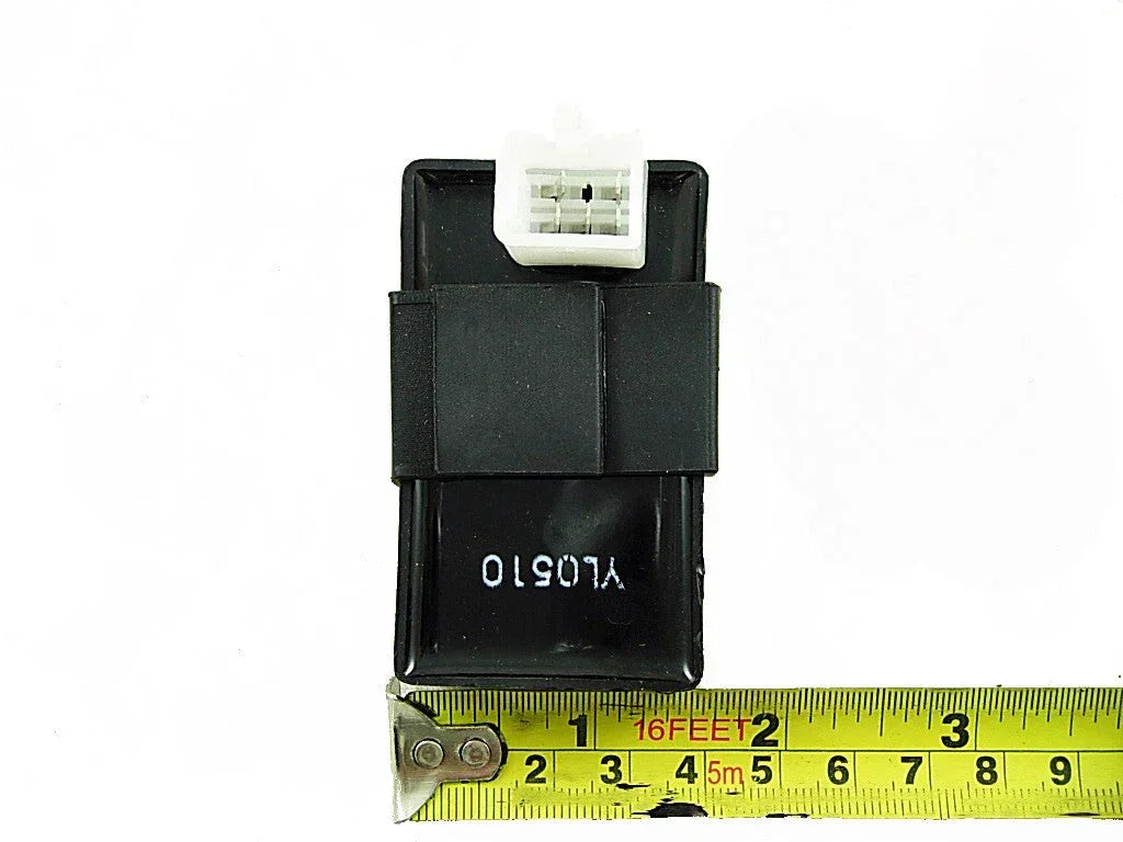5-pin CDI igniter box for 50cc to 125cc dirt bikes, ATVs, and quads, compatible with various motor and pit bike models.