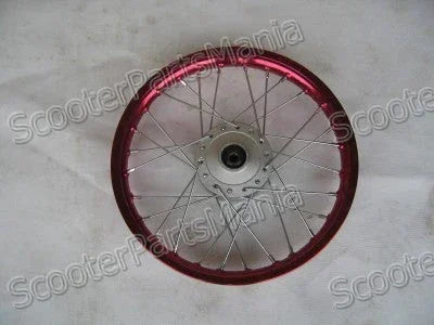 14-inch alloy front rim for 2.50-14 tires, durable vehicle wheel part, suitable for various small motorcycles or scooters.