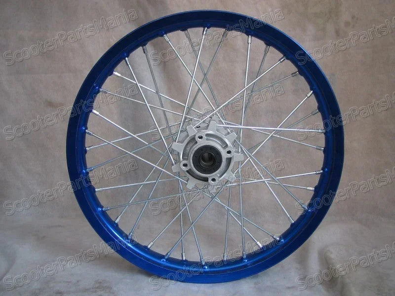 16-inch alloy rear rim for 1.60-16 tires, vehicle parts category, black metal wheel with bolt holes for mounting.