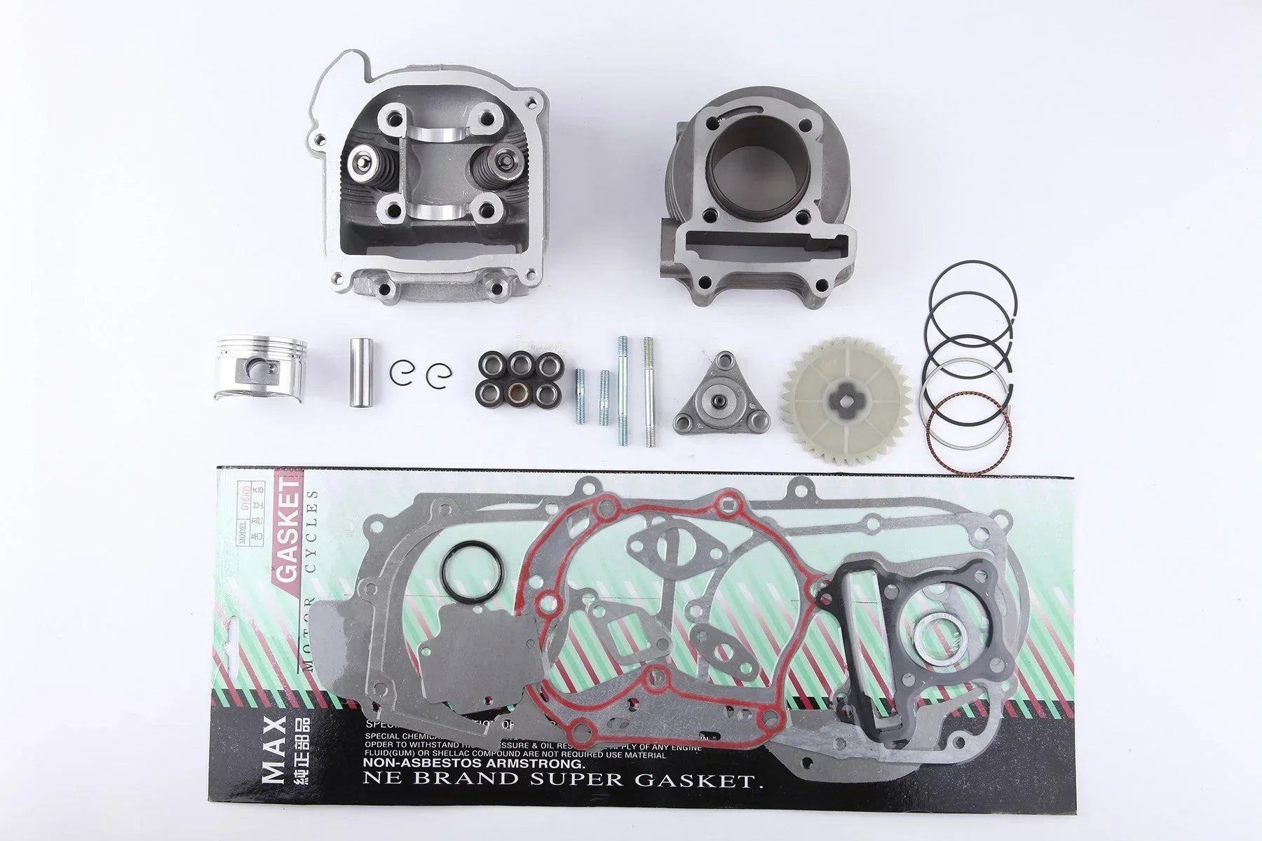 39mm bore engine kit for GY6 50cc scooter, includes engine parts and components, compatible with small engine repairs