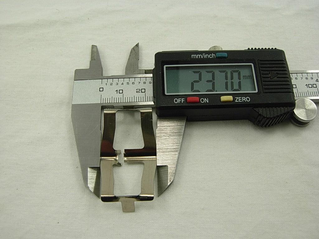 Clip holder for disk caliper brake pads on GY6 50CC scooters, part for brake assembly, black metal component.