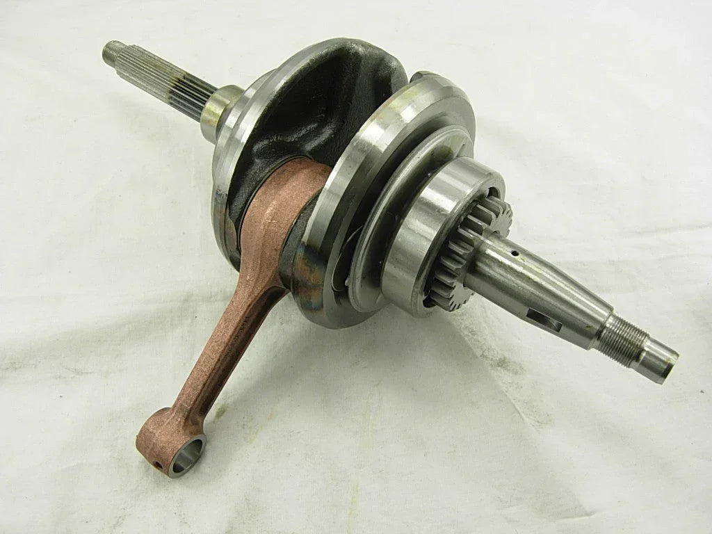 Crankshaft for Yamaha CF250 GY6 250cc engine, vehicle parts category, shown in an image with detailed metal component.
