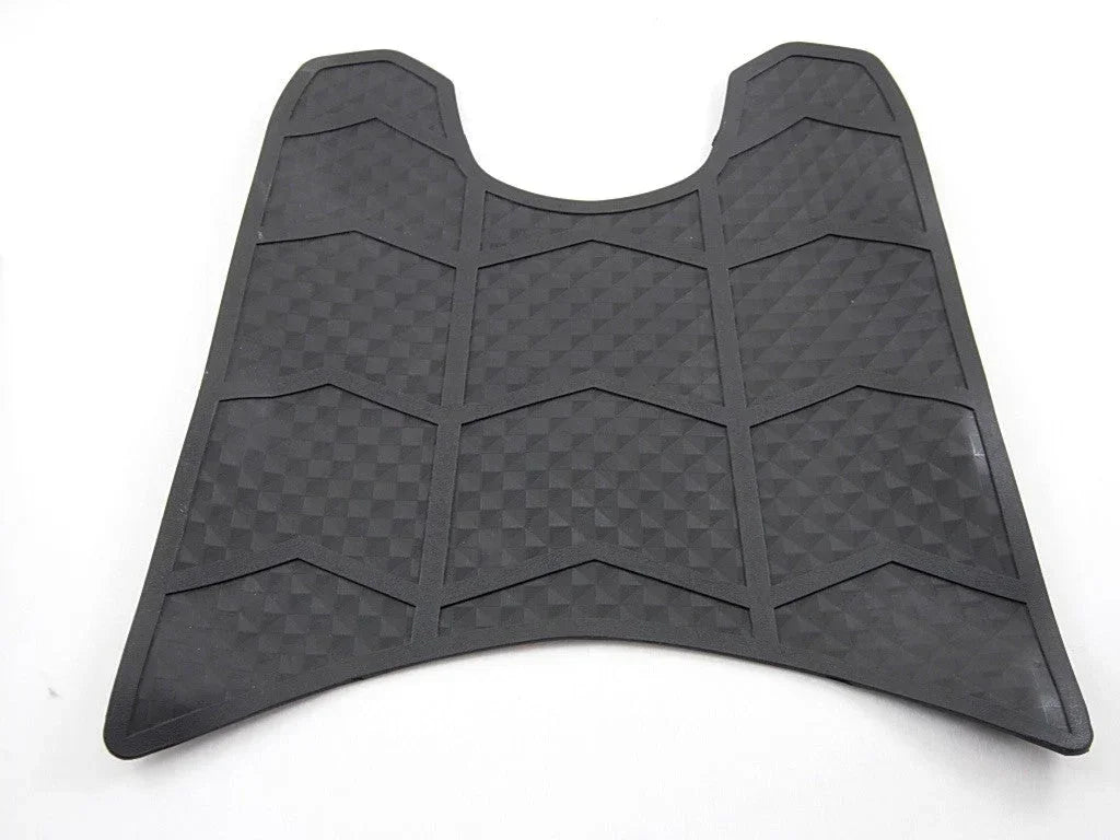 Floor mat for GY6 50cc scooter, part from parts category, vendor-unknown, showing a black rubber mat with textured surface.