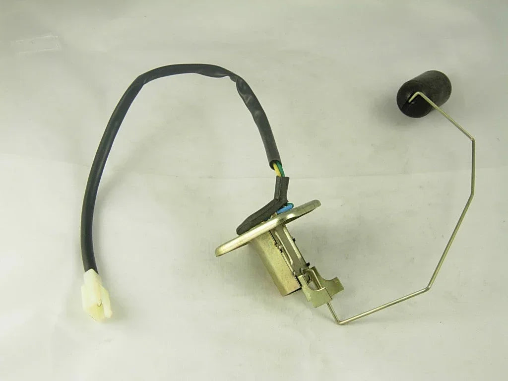 Fuel level sensor from parts category, shown with wiring and connectors for vehicle fuel tank measurement.
