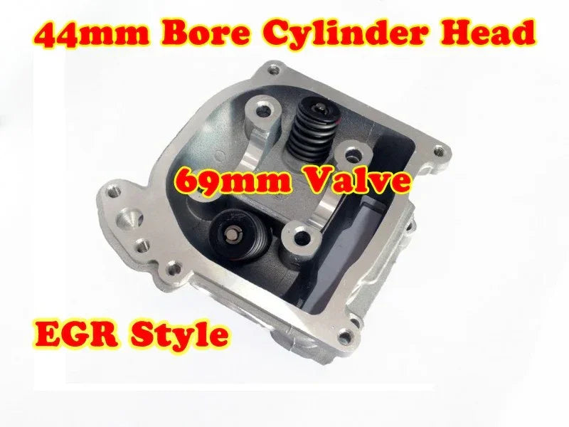 GY6 60cc 44mm Bore EGR cylinder head with 69mm valve