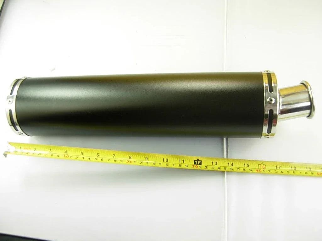 Performance Muffle exhaust GY6 50cc 125cc 150cc 180cc 250cc Matte Black - L - ChinesePartsPro