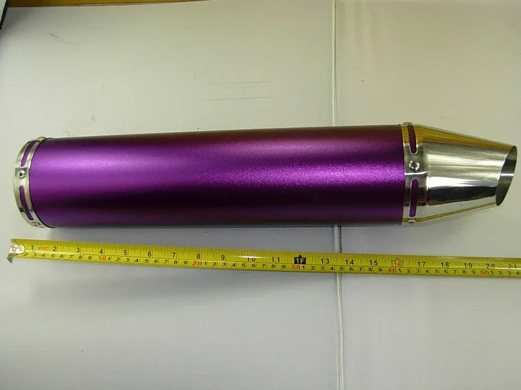 Performance Muffle exhaust GY6 50cc 125cc 150cc 180cc 250cc Matte Purple - L - ChinesePartsPro