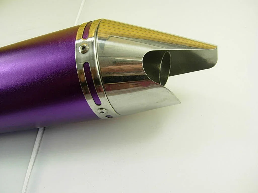 Performance Muffle exhaust GY6 50cc 125cc 150cc 180cc 250cc Matte Purple - L - ChinesePartsPro