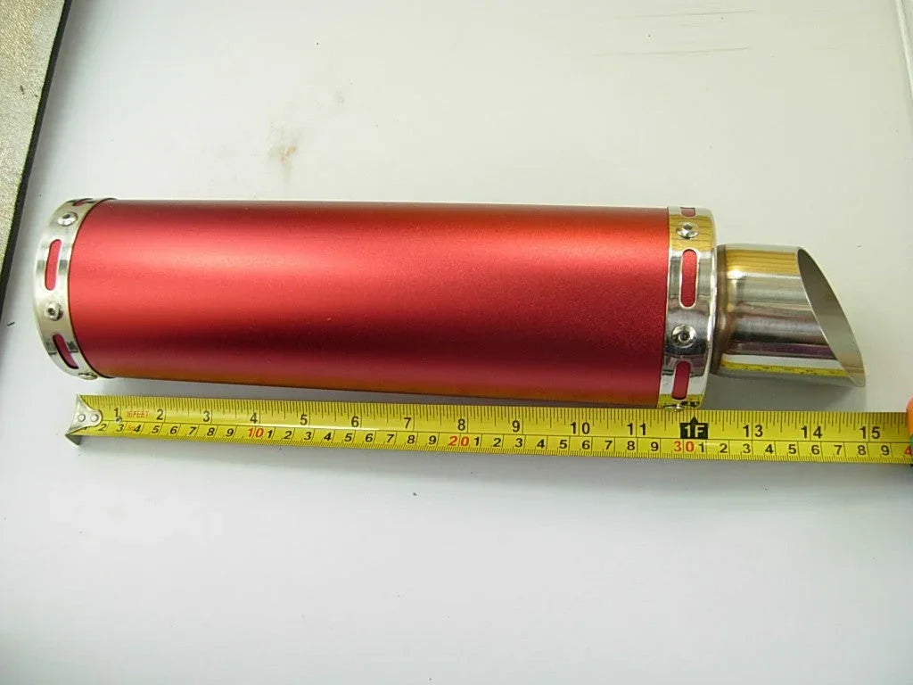 Performance Muffle exhaust GY6 50cc 125cc Matte Red - M - ChinesePartsPro
