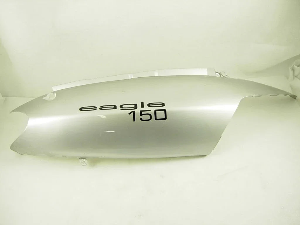 Right side panel for GY6 125cc scooter, black plastic part from vendor-unknown, designed for scooter side panel replacement.