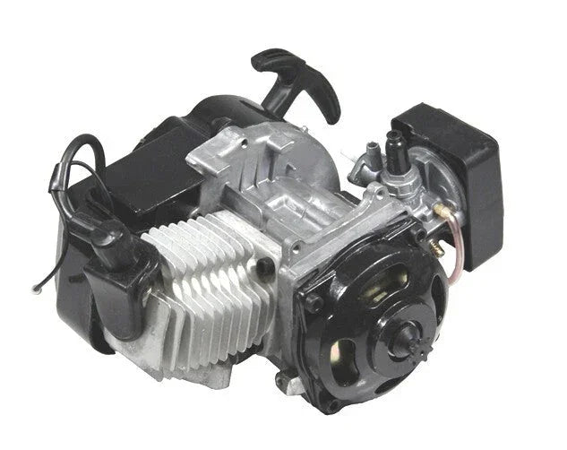 47cc 2-stroke engine for mini pocket bike, compact design with pull start and carburetor