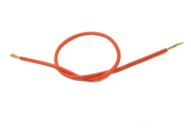 Red positive battery wire for universal automotive and accessories use, showing insulated copper cable connected to battery terminals.