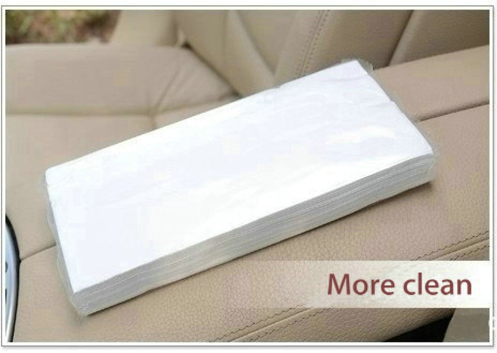 Auto car sun visor Paper Tissue Buff-Lattice holder box & 4 New