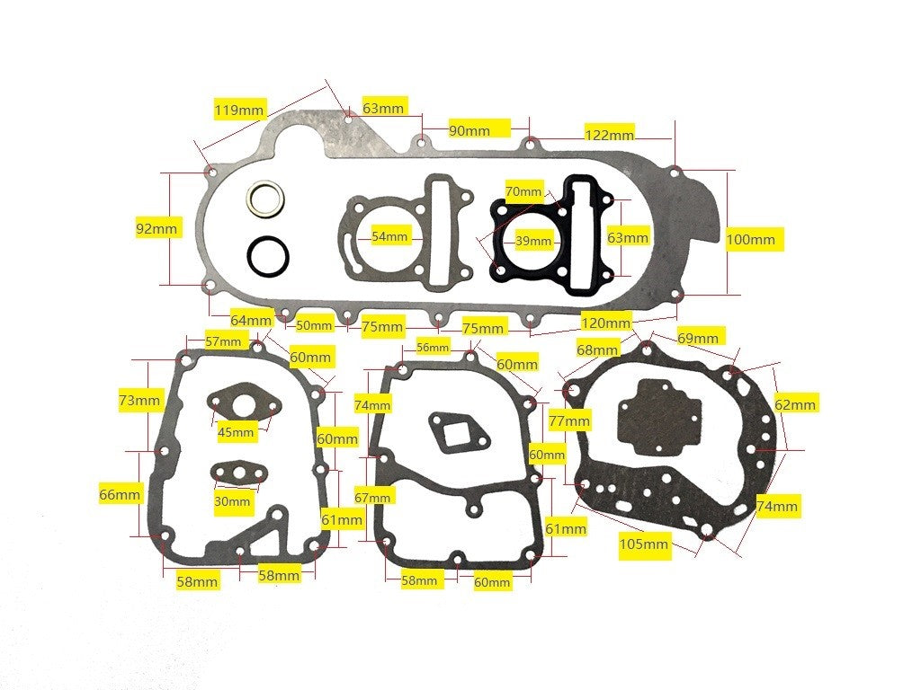 50cc GY6 Long-Case Gasket Set