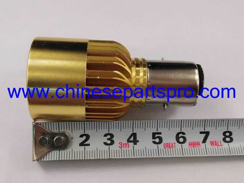 BA20D 6500K LED Super Bright 12V-85V 3 Beads Headlight for Motorcycle Scooter LED Light Bulb