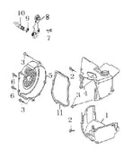 Fan Cover Gasket GY6 50CC - ChinesePartsPro