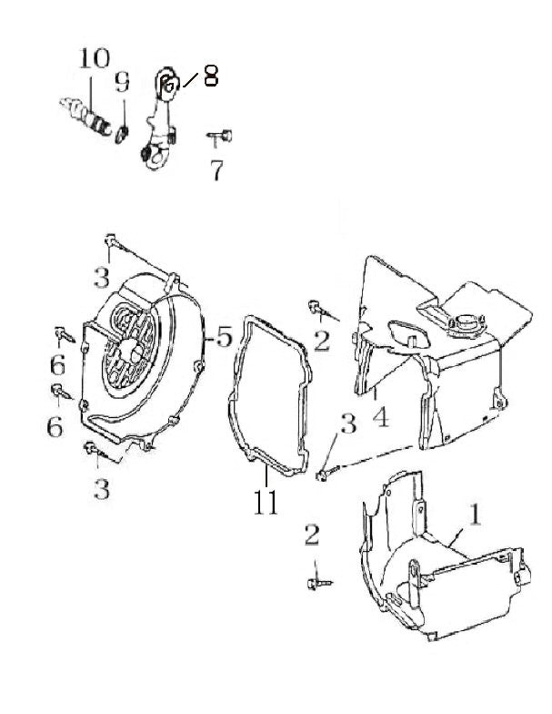 Fan Cover Gasket GY6 50CC - ChinesePartsPro