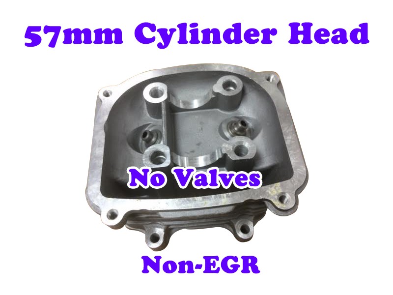 57mm 150cc GY6 Cylinder Head w/o Valve non-EGR - ChinesePartsPro