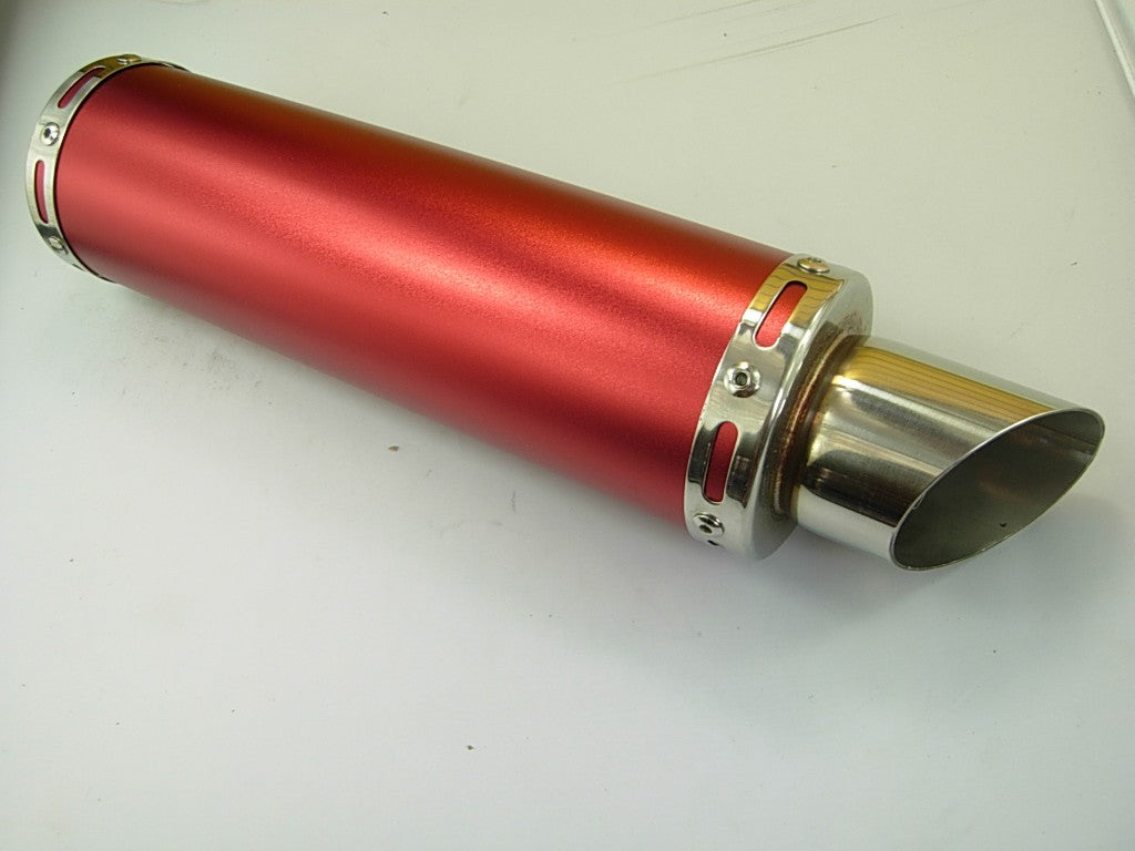 Performance Muffle exhaust GY6 50cc 125cc Matte Red - M - ChinesePartsPro