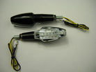 Universal Motorcycle LED Turn Signals Amber Blinker Indicator Lights Clear/Black - ChinesePartsPro