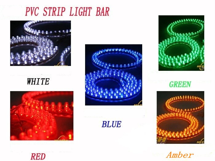 24cm Car PVC Strip Red LED Flexible Light Bar