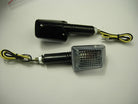 Mini Universal Motorcycle LED Stalk Turn Signals Blinker Lights Clear/Black - ChinesePartsPro