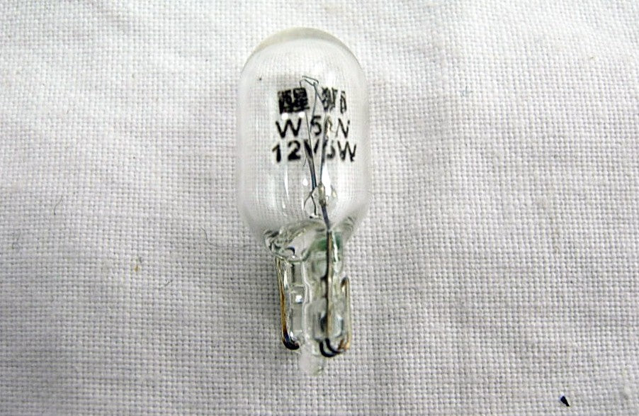 Signal Bulb  White Glass W2.1x9.5D ,T10 12V 5W - ChinesePartsPro