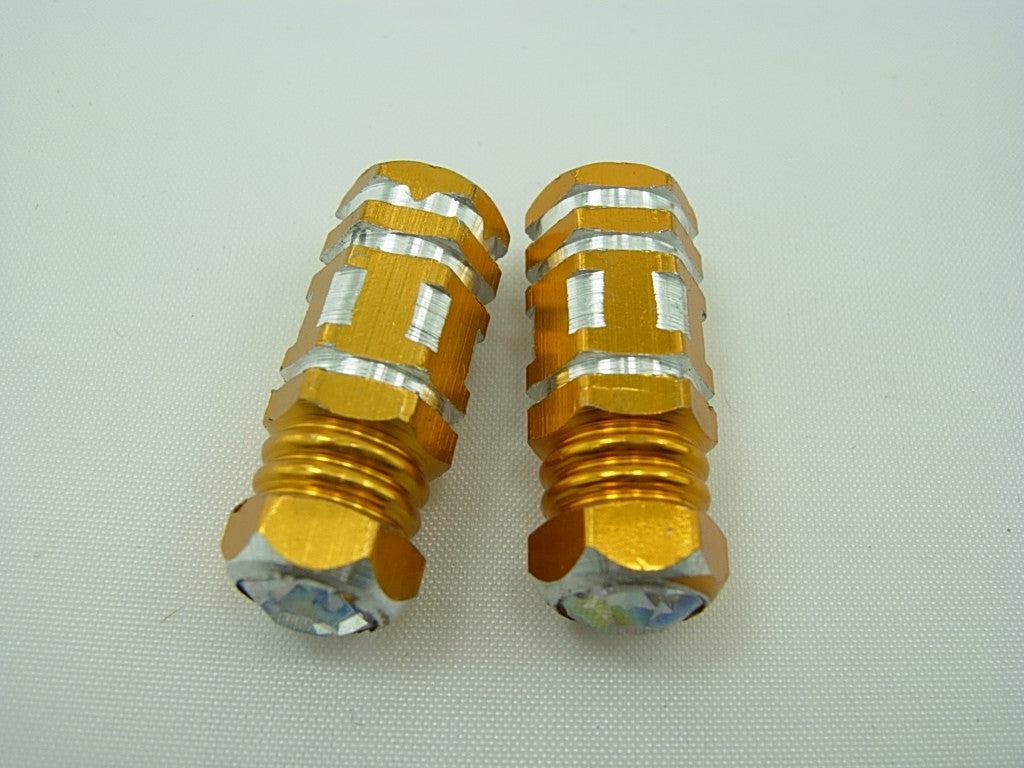 Alloy Valve Caps Golden M8 screw bolt nut - ChinesePartsPro