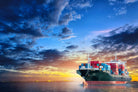 Economy sea freight shipping by ChinesePartsUSA, delivering in 45-60 days, with container loading and maritime transport visuals.