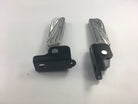 Aluminum chrome motorcycle footpegs and footrests from ChinesePartsUSA, showcasing sleek design and durable construction.