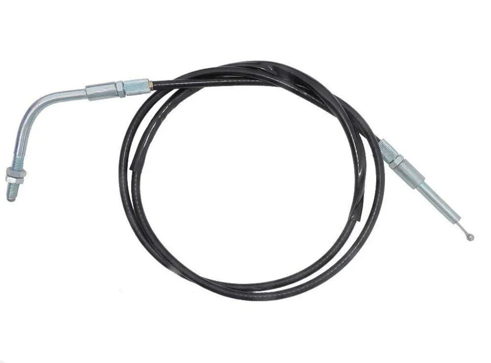 150cc dirt bike reverse cable with black housing and metal connectors