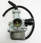 22mm PZ 22 lever choke carburetor for dirt bikes, ChinesePartsUSA brand, shown with choke lever and mounting details.